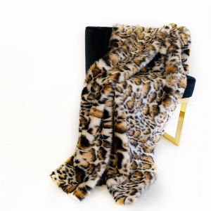 Plutus PBDT1609-80x110T Plutus Brown  Tiger Faux Fur Luxury Throw Blan