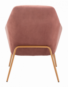 Zuo 101148 Debonair Arm Chair Pink  Gold