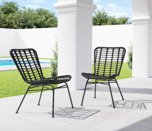 Zuo 703946 Lorena Dining Chair (set Of 2) Black