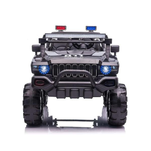 Dti QLS618_black 12v Police Truck Ride On 2 Seater With Parental Remot