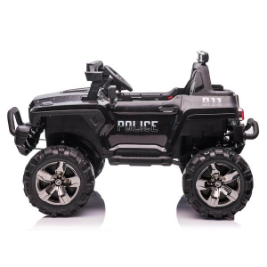 Dti QLS618_black 12v Police Truck Ride On 2 Seater With Parental Remot