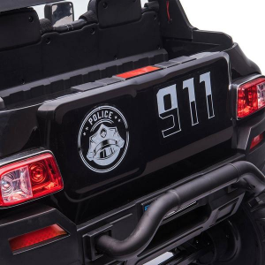 Dti QLS618_black 12v Police Truck Ride On 2 Seater With Parental Remot