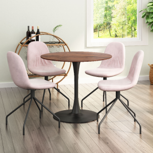 Zuo 101567 Opus Dining Table Brown  Black