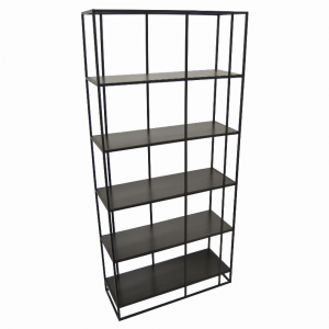 Plutus PBTH94235 Metal Shelving Unit In Black Metal