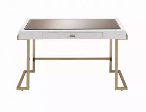 Homeroots.co 286395 44 X 19 X 30 White And Champagne Desk