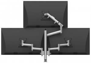 Atdec AWMS-3-D4651-H-S Awm Triple Pyramid Desk Mount