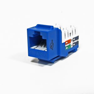 Weltron 44-678C6-BL Cat6 110 Type Keystone Jack Blue