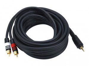 Monoprice 5600 Stereo M To 2rca M Cable 15ft - Black