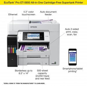 Epson C11CJ29201 Ecotank Pro Et-5850 All-in-one Printer