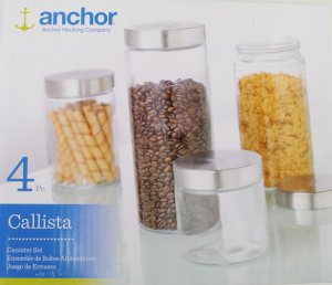 Anchor 09746L20 4pc. Callista Canister Set