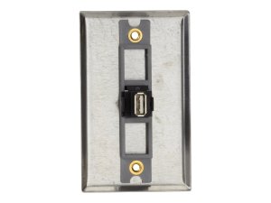 Black WP830 Av Stainless Wallplate, Single Gang, 1