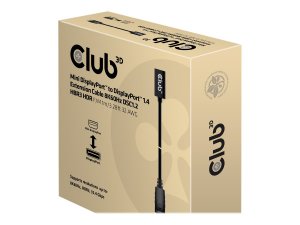 Club CAC-1120 Mini Dp Female To Dp Male Cable Support Up To 8k 60hz, D