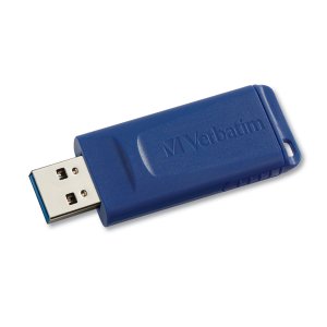 Verbatim 97086 Usb Flash Drive, , 2gb, Usb 2.0, Blue, Taa