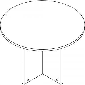 Lorell LLR PT42RGE Prominence Round Laminate Conference Table - 29 X 4