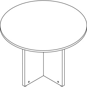 Lorell LLR PT42RGE Prominence Round Laminate Conference Table - 29 X 4