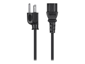 Monoprice 5282 Power Cord Cable W 3 Cond 1ft - Black