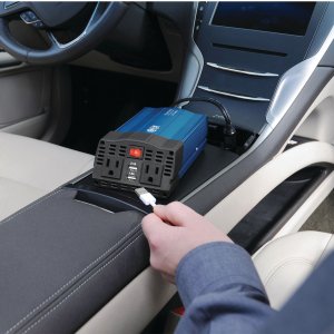 Tripp PV375USB 375w Car Power Inverter 2 Outlets 2-port Usb Charging A