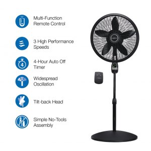 Lasko 1843 18 Floor Fan Adjustable Remote