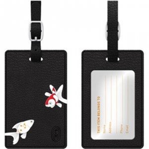 Centon OP-II-ICN-04 Otm Essentials Black Leather Bag Tag