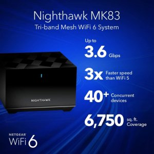 Netgear MK83-100NAS 8pt  Mesh Tri-band Wifi6 S