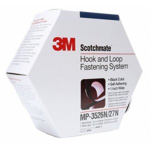 3m MP3526N/MP3527N Hook And Loop Fastener , Black, 1 In X 5 Yd