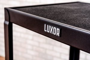 Luxor AVJ42 Adjustable Height Black Metal Av Cart