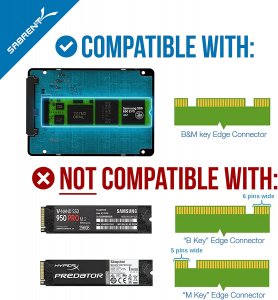 Sabrent EC-M2SA M.2 Ssd To 2.5-inch Sata Iii