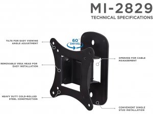 Relaunch MI-2829 Raise Up Your Tv Or Computer Monitor And Mount It On 