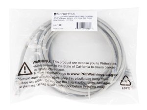 Monoprice 138 Cat5e  Utp  Cable_ 14ft Gray