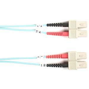 Black FO10G-002M-SCSC Fiber Patch Cable 2m 10 Gig Sc To Sc Aqu