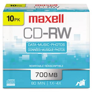 Hitach 630011 Maxell Cd-rw 10 Pack 700mb80