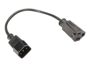 Black EPXR15 Pc Adapter Cord Nema 5-15r To Iec-60320-c14 1-ft. 0.3-m