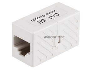 Monoprice 7284 8p8c Rj45 Cat5e Inline Coupler_ White