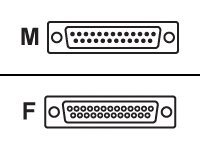 Black BC00708 15-foot Db25 Male To Female Extension Cable