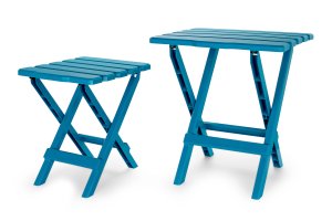 Camco 51680 Plastic Folding Table Aqua