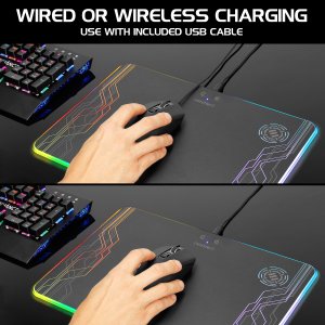 Generic ENPU1LR500BKWS Wireless Charging Led Mouse Pad  Mouse