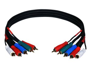 Monoprice 5355 Component 5-rca Va Coax 1.5ft- Black