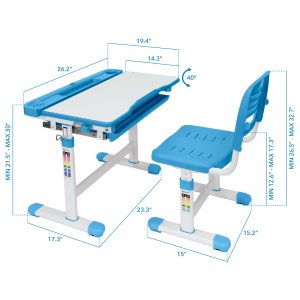 Relaunch MI-10202 Kids Desk And Chair Set Blue