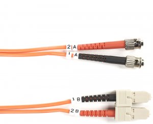 Black FO50-003M-STSC Fiber Patch Cable 3m Mm 50 St To Sc