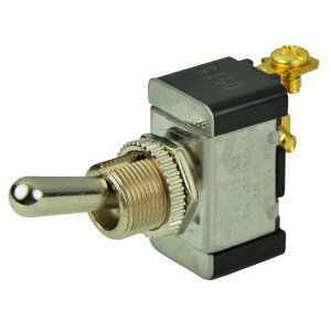 Bep 1002002 Bep Spst Chrome Plated Toggle Switch -off(on)