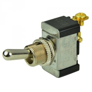 Bep 1002002 Bep Spst Chrome Plated Toggle Switch -off(on)