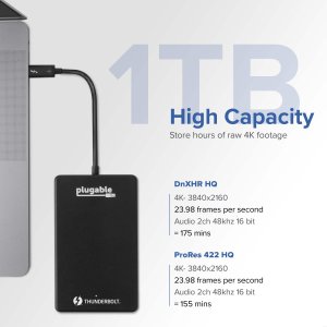 Plugable TBT3-NVME1TB Plugable 1tb Thunderbolt 3 External Ssd