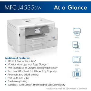 Original Brother MFC-J4535DW Ink-jet Aio Inkvestment Tank