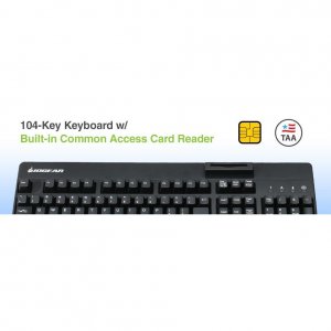 Iogear GKBSR202TAA 104-key Keyboard W Cac Reader