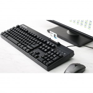 Iogear GKBSR202TAA 104-key Keyboard W Cac Reader