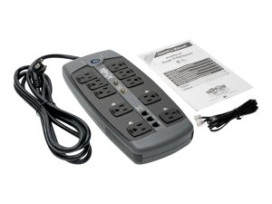 Tripp RA14908 (r) Tlp1008teltv 10-outlet Surge Protector With Telephon