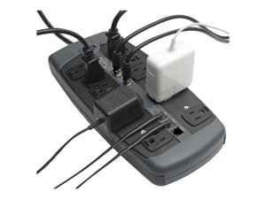 Tripp RA14908 (r) Tlp1008teltv 10-outlet Surge Protector With Telephon