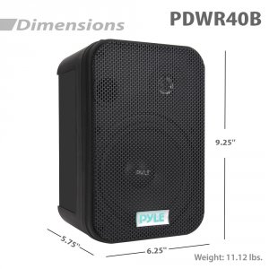 Pyle PDWR40B Pro(r)  5.25 Indooroutdoor Waterproof Speakers (black)