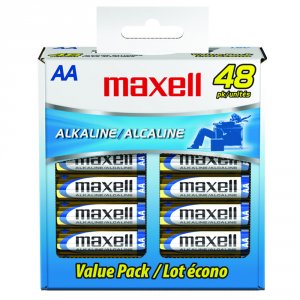 Hitach 723443 Maxell Alkaline Batteries, Lr6, Aa Cell, 48pk Box