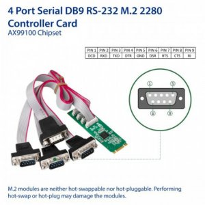 Syba SY-PEX15066 Pci-express 1.1 Based, M.2 4-port Serial